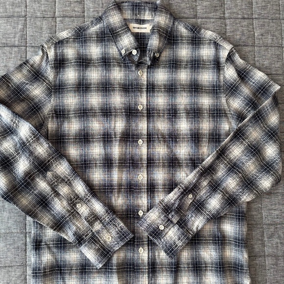 Taylor Stitch The Jack in Navy Plaid - Men's M 40 Button Up - Picture 1 of 2